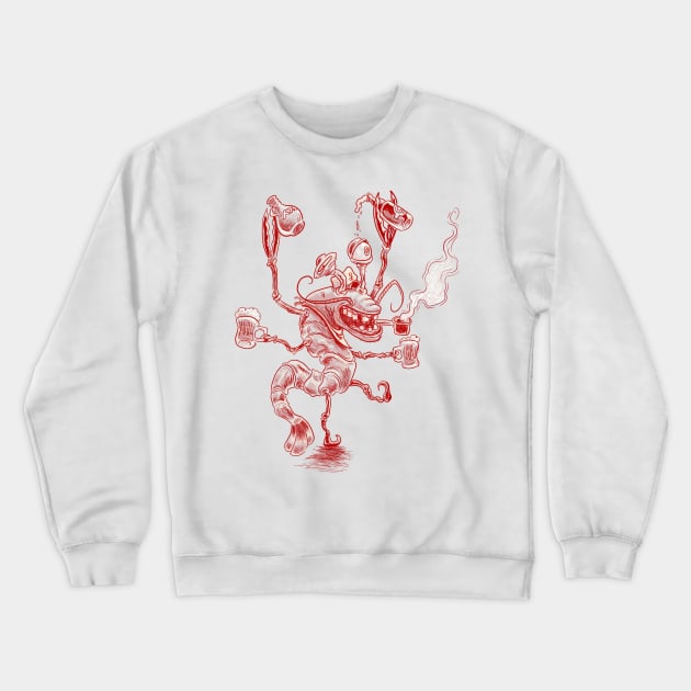 Shabby Shrimp Crewneck Sweatshirt by Max Schaller Art